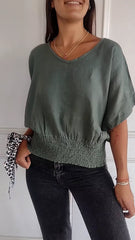 đ„LAST DAY SALE 49% OFFđ„Simple Solid Color V-Neck Half-Sleeve T-Shirtđ