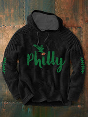 Men's Football Fans Lovers Gameday Casual Waffle Hoodie