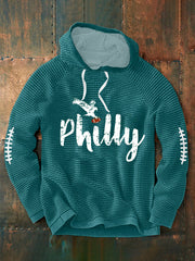 Men's Football Fans Lovers Gameday Casual Waffle Hoodie