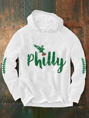 Men's Football Fans Lovers Gameday Casual Waffle Hoodie