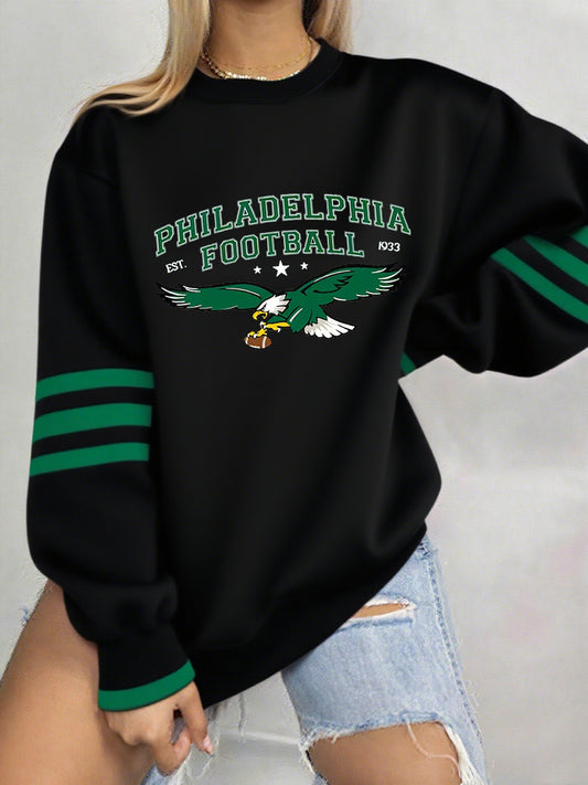 Women's Football Fans Lovers Gameday Casual Sweatshirt