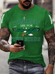 Men's Sundays Are For The Birds Football Fans Lovers Gameday Casual Tee