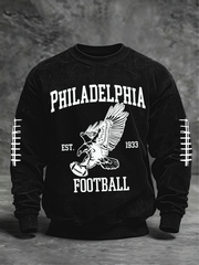 Men's Football Fans Lovers Gameday Casual Crew Neck Sweatshirt