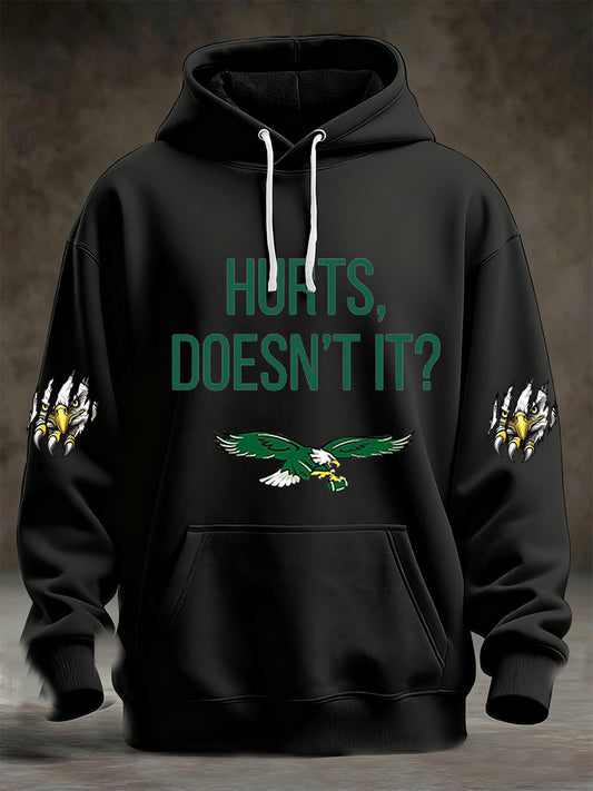 Men's Football Fans Lovers Gameday Oversized Drop-Shoulder Hoodie with Pockets