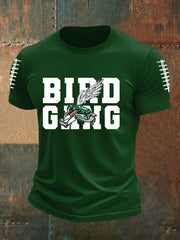 Men's Football Fans Lovers Gameday Casual imitation cotton short-sleeved T-shirt