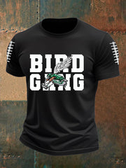 Men's Football Fans Lovers Gameday Casual imitation cotton short-sleeved T-shirt