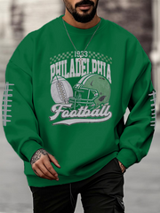 Men's Football Fans Lovers Gameday Casual Crew Neck Sweatshirt