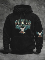 Men's Football Fans Lovers Gameday Casual Hooded sweatshirt with pockets