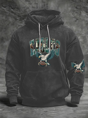 Men's Football Fans Lovers Gameday Casual Hooded sweatshirt with pockets