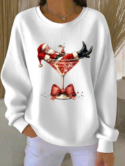 Women's Santa Claus Printed Tops