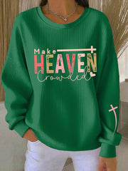 Women'S Casual Faith Print Sweatshirt