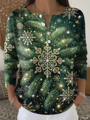 Women's Christmas Print Casual Tops