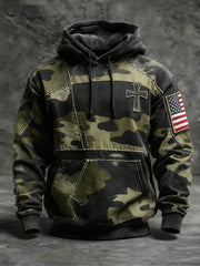 Men's Vintage Faith American Flag Hoodie