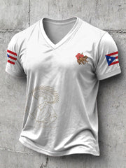 Men's Bunny Football Music Lover Printed T-shirt