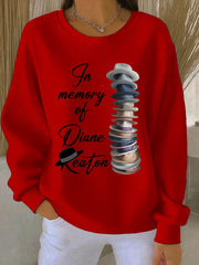 Women's In Memory Of Diane Ribbed Round-Neck Sweatshirt