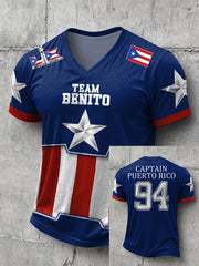 Men's Bunny Football Music Lover Printed T-shirt