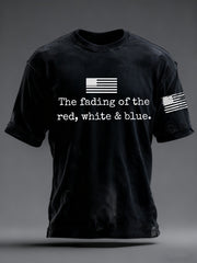 Men's The Fading Of The Red White And Blue Printed T-Shirt