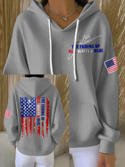 Women's The Fading of the Red White and Blue Print Hoodie