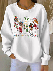 Women's Christmas Print Casual Sweatshirt