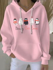 Women's Christmas Print Casual Hoodie