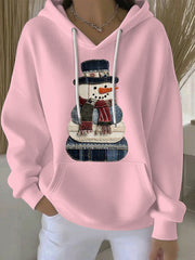 Women's Christmas Print Casual Hoodie