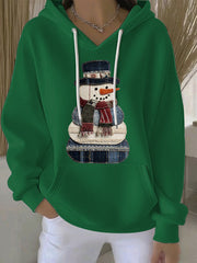 Women's Christmas Print Casual Hoodie