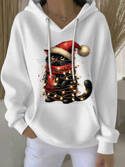 Women's Christmas Print Casual Hoodie