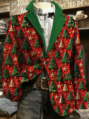 Men's Christmas Art Printed Jacket
