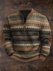 Men's Vintage Western Printed Casual Sweatshirt
