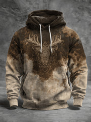 Men's Western Style Hooded Sweatshirt