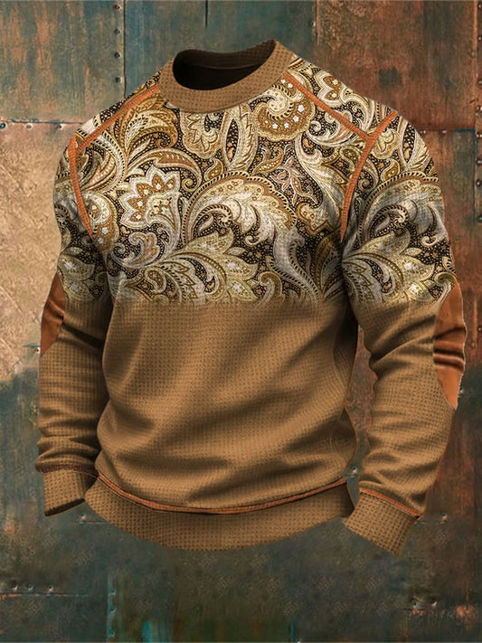 Men's Vintage Western Printed Sweatshirt