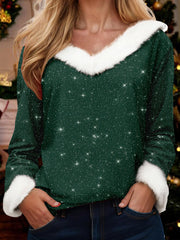 Women's Christmas V-neck Tops