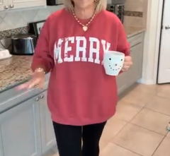 Women's Merry Christmas Casual Sweatshirt