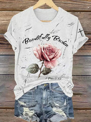 Women's Country Music Print Casual T-shirt