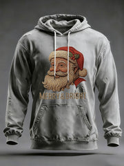 Men's Santa Claus Print Casual Hoodie