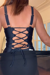 🏖️Last Day Special Sale 49% OFF🩱Plunge Lace-up Corset Sculpting Swimsuit