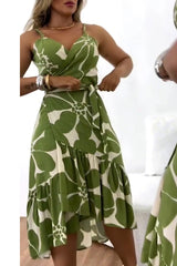 🏖️Summer Hot Sale 50% OFF🌼Women's Casual Resort Print Gathered Tunic Dress