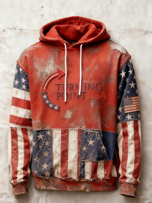 Men's Charlie Kirk Turning Point USA Trump Commemorative Hoodie