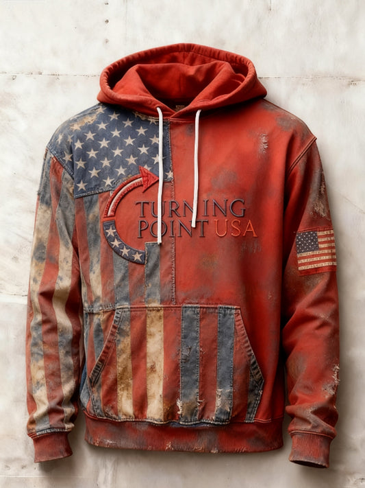 Men's Charlie Kirk Turning Point USA Trump Commemorative Hoodie