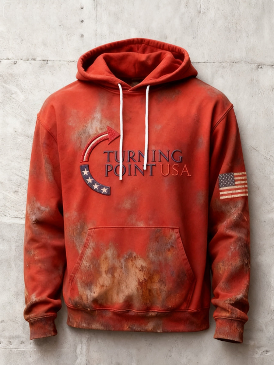 Men's Charlie Kirk Turning Point USA Trump Commemorative Hoodie
