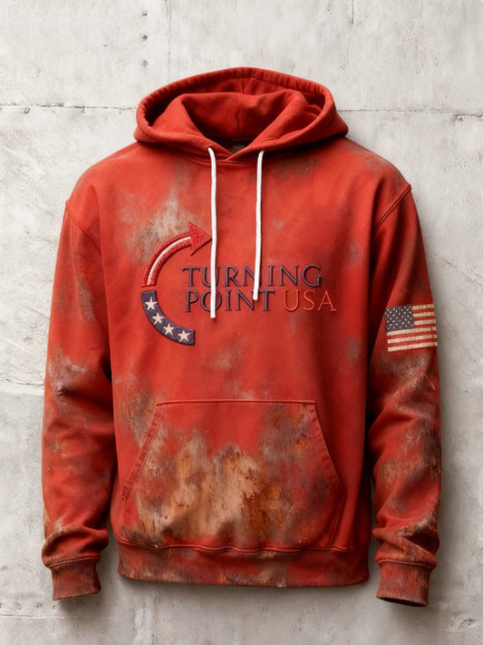 Men's Charlie Kirk Turning Point USA Trump Commemorative Hoodie