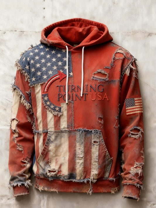 Men's Charlie Kirk Turning Point USA Trump Commemorative Hoodie