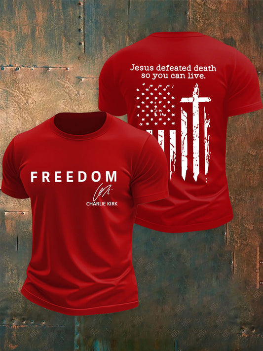 Men's Freedom Is Not Free R.I.P Charlie Kirk Short Sleeve T-shirt