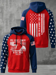 Men's God Family Country In That Order Charlie Kirk Print Hoodie