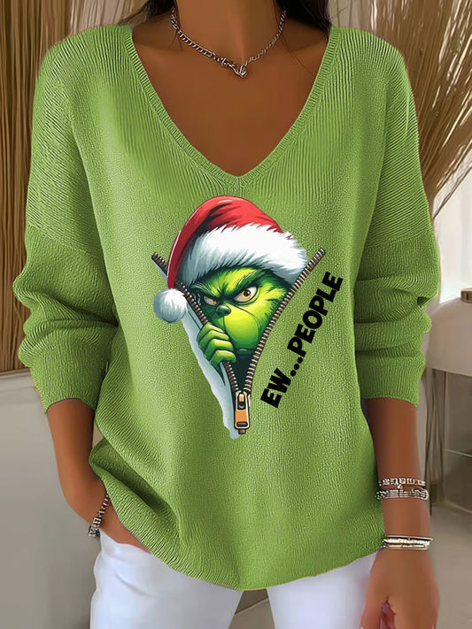 Women's Christmas V-neck top