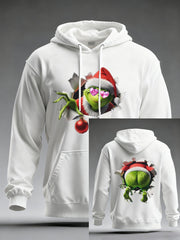 Men's Funny Classic Christmas Cartoon Character Print Casual Hoodie