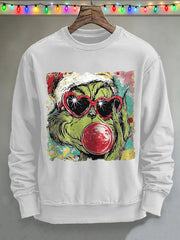 Men's Merry Christmas Print Crew Neck Sweatshirt