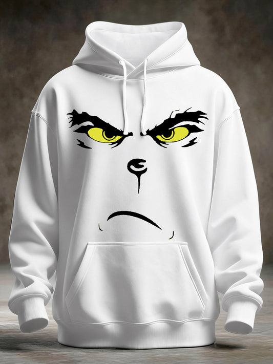 Men's Funny Classic Christmas Character Print Casual Pocket Hoodie