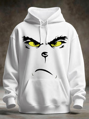 Men's Funny Classic Christmas Character Print Casual Pocket Hoodie