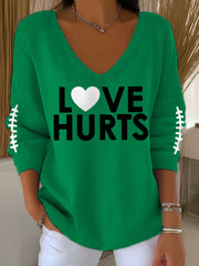 Women's Philadelphia Football Fans Lovers Gameday Casual Long-Sleeve Top